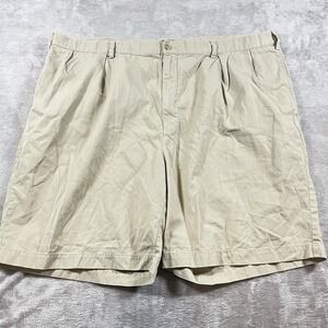 Polo by Ralph Lauren Khaki Tan Chino‎ Big Tyler Shorts size 48B Pleated Front